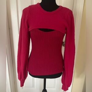 Willow and Root Fuchsia Sweater Shrug Combo